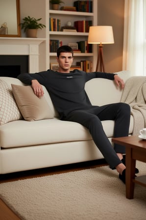 Erkek Antrasit Regular Fit Uzun Kollu Pijama Takımı Fonksiyonel Dayanıklı Kaliteli Estetik
