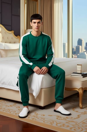 Erkek Şerit Detaylı Relaxed Fit Pijama Takımı Fonksiyonel Dayanıklı Kaliteli Konforlu Spor