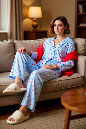 Kadın Kalp Desenli Lounge Pijama Takımı Fonksiyonel Dayanıklı Kaliteli Konforlu Estetik Şık