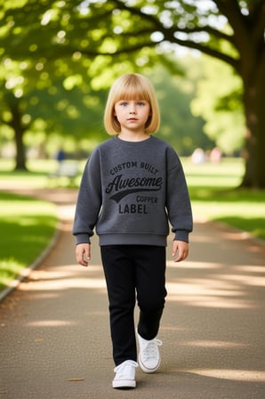 Kız Çocuk Slogan Detaylı Polar Astarlı Sweatshirt ve Tayt Seti Kaliteli Şık Rahat
