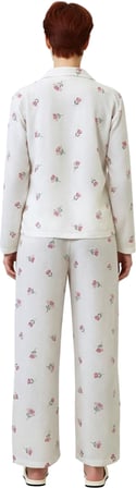 Kadın Uzun Kollu Çiçekli Pijama Takımı Fonksiyonel Dayanıklı Kaliteli Konforlu Estetik Şık