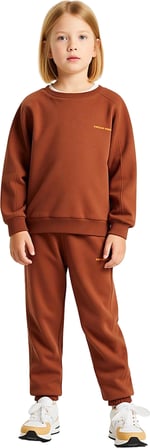 Çocuklar İçin Konforlu Pamuklu Regular Kesim Sweatshirt ve Eşofman Altı Takımı Kaliteli Şık
