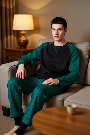 Erkek Kareli Pijama Takımı Bisiklet Yaka Reglan Kol Fonksiyonel Dayanıklı Kaliteli Estetik