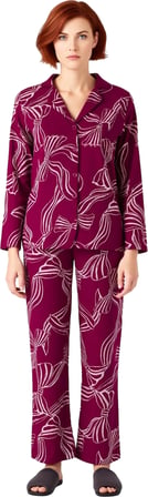 Kadın Viskon Dokuma Kaplan Desenli Pijama Takımı Fonksiyonel Dayanıklı Kaliteli Konforlu Şık