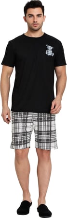 Erkek Ekose Şortlu Pijama Takımı Cool Comfort Fonksiyonel Dayanıklı Kaliteli Konforlu Spor