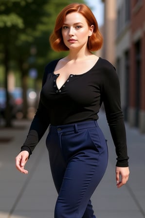 Moda Büyük Beden Havuz Yaka Örme Regular Düz Desen Casual Günlük Crop Uzun Kol Bluz