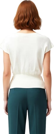 Moda Bisiklet Yaka Triko Slim Düz Desen Casual Günlük Regular Kolsuz Bluz