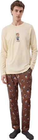 Erkek Sevimli Ayıcık Desenli Pijama Takımı Fonksiyonel Dayanıklı Kaliteli Konforlu Estetik
