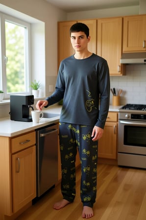 Erkek Oyunsever Pijama Takımı Bisiklet Yaka Uzun Kollu Fonksiyonel Dayanıklı Kaliteli Spor
