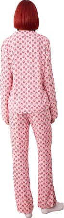 Kadın Çiçekli Dokuma Pijama Takımı Lounge Fonksiyonel Dayanıklı Kaliteli Konforlu Estetik Şık