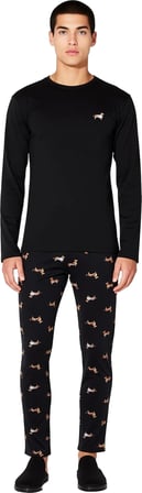 Erkek Antrasit Penguen Desenli Pijama Takımı Fonksiyonel Dayanıklı Kaliteli Konforlu Rahat