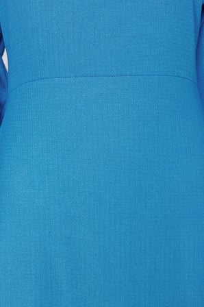 Yeni Regular Casual Günlük Bürümcük Örme Bisiklet Yaka Uzun Kol Skater Maxi Boy Tesettür Elbise