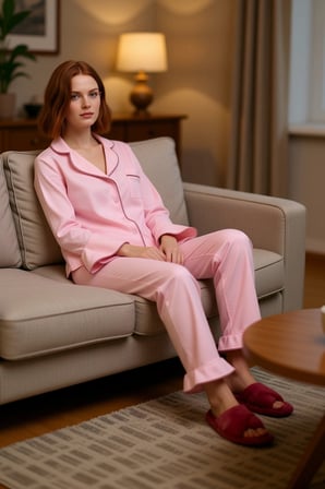 Kadın Biyeli Gömlek Yaka Pijama Takımı Fonksiyonel Dayanıklı Kaliteli Konforlu Estetik Şık