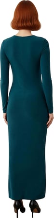 Kış Sezonu Kadın Bodycon Maxi Elbise Uzun Kollu Cut Out Detaylı Şık Gece Davetleri İçin Kaliteli