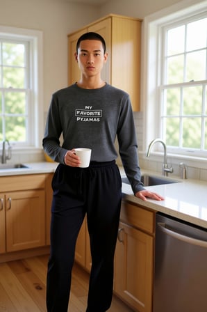 Erkek Antrasit Baskılı Sweatshirt ve Pantolon Ev Giyim Takımı Fonksiyonel Dayanıklı Modern