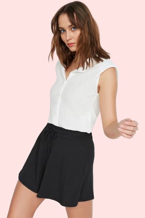 Kadın Straight Kalıp Şort Polyester Rahat Günlük Yaz Stilleri Hafta Sonu Dayanıklı Malzeme