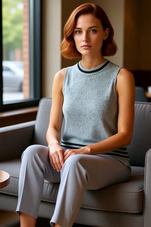Kadın Bisiklet Yaka Kolsuz Triko Bluz Konforlu ve Şık Günlük Stil Kaliteli Şık Rahat Modern