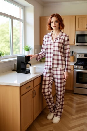 Kadın Flanel Ekose Pijama Takımı Fonksiyonel Dayanıklı Kaliteli Konforlu Estetik Premium Şık