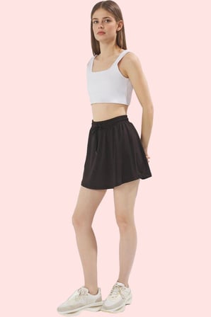 Kadın Yazlık Kısa Şort Etek Normal Bel Boru Paça Polyester Spor ve Günlük Kullanım Hafta Sonu