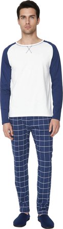 Erkek Kareli Pijama Takımı Bisiklet Yaka Reglan Kol Fonksiyonel Dayanıklı Kaliteli Estetik