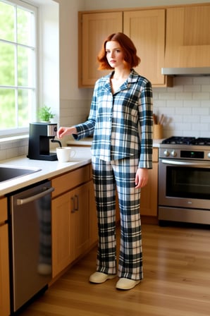 Unisex Ekose Desenli Gömlek Yaka Pijama Takımı Fonksiyonel Dayanıklı Kaliteli Konforlu Şık