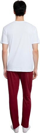 Erkek Bisiklet Yaka Uzun Kollu Pamuklu Pijama Üstü Fonksiyonel Dayanıklı Kaliteli Konforlu