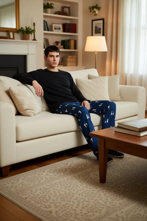 Unisex Bisiklet Yaka Hayvan Desenli Pijama Takımı Fonksiyonel Dayanıklı Kaliteli Konforlu Şık