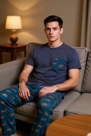Erkek Cool & Comfort Animal Desenli Pamuklu Pijama Fonksiyonel Dayanıklı Kaliteli Konforlu