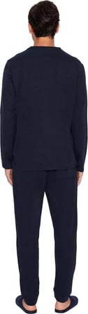 Unisex Nakışlı Şeritli Pijama Takımı Fonksiyonel Dayanıklı Kaliteli Konforlu Estetik Rahat