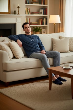 Erkek Uzun Kollu Ev Giyim Pijama Takımı Fonksiyonel Dayanıklı Kaliteli Konforlu Estetik Şık