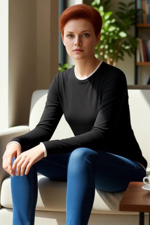 Kadın Esnek Örme Vücuda Oturan Bisiklet Yaka Uzun Kollu Bluz Kaliteli Şık Rahat Modern Zarif