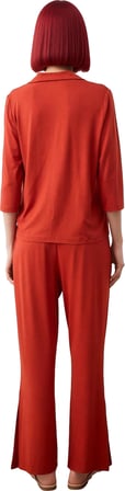 Kadın Viskon Örme Gömlek Ve Pantolon Pijama Fonksiyonel Dayanıklı Kaliteli Konforlu Modern