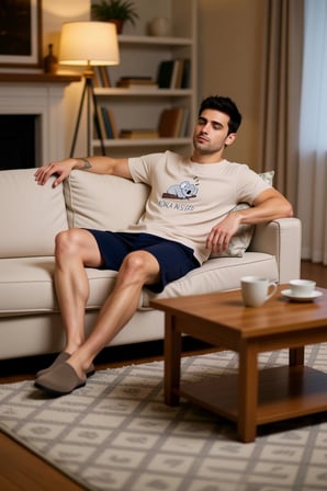 Erkek ve Indigo Koala Baskılı Pijama Takımı Fonksiyonel Dayanıklı Kaliteli Konforlu Modern