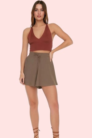 Kadın Straight Kalıp Şort Polyester Rahat Günlük Yaz Stilleri Hafta Sonu Dayanıklı Malzeme