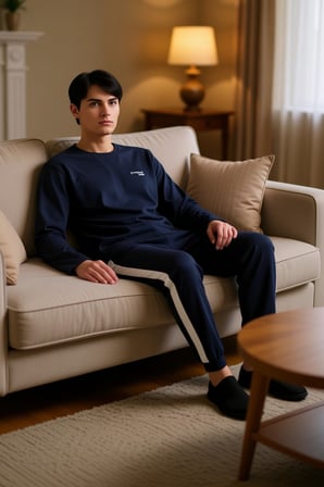 Unisex Nakışlı Şeritli Pijama Takımı Fonksiyonel Dayanıklı Kaliteli Konforlu Estetik Rahat