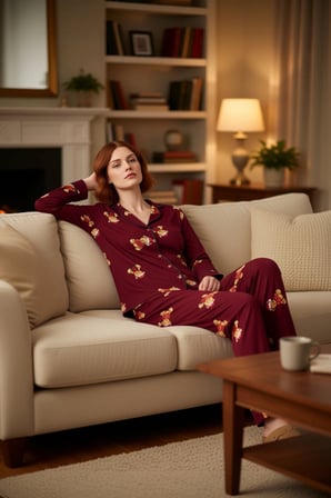 Kadın Ayıcıklı Pijama Takımı Gömlek Yaka Uzun Kollu Fonksiyonel Dayanıklı Kaliteli Estetik