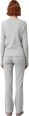 Kadın Melanj Fırfırlı Yarım Patlı Pijama Takımı Fitilli Fonksiyonel Dayanıklı Kaliteli Şık