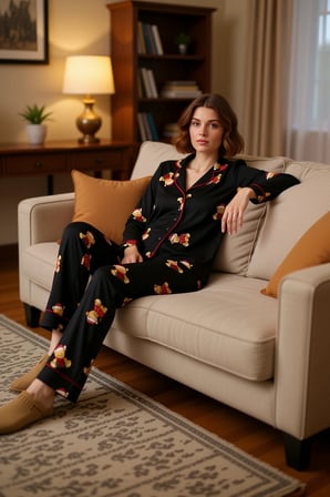 Kadın Ayıcıklı Pijama Takımı Gömlek Yaka Uzun Kollu Fonksiyonel Dayanıklı Kaliteli Estetik