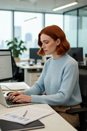 Kadın Rahat Oversize Triko Kazak Düşük Kol Bisiklet Yaka Kışlık Günlük Basic Giyim Stili Kaliteli