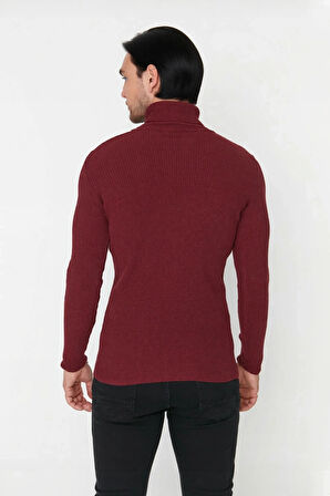 Erkek Fitted Balıkçı Yaka Fitilli Pamuklu Kışlık Kazak Soğuk Havalarda Tarz Sahibi Görünüm Sağlar