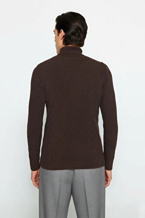 Erkek Fitted Balıkçı Yaka Fitilli Pamuklu Kışlık Kazak Soğuk Havalarda Tarz Sahibi Görünüm Sağlar