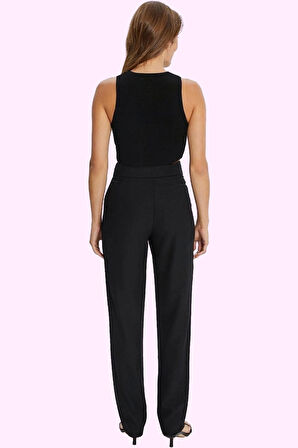 Kadın Basic Geniş Paça Pantolon Yüksek Bel Rahat Kullanım Yaz Aylarının Vazgeçilmezi