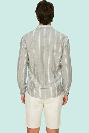 Erkek Basic Gömlek Slim Fit Pamuk Günlük İş Kombinleri için İdeal Yaz Aylarının Vazgeçilmezi