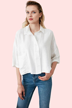 Kadın Basic Oversize Gömlek Şık Ve Rahat Günlük Kombinler İçin Hafta Sonu Kaliteli Malzeme