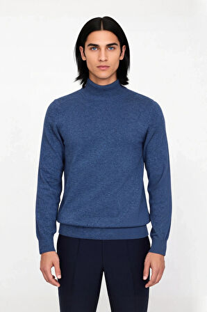 Erkek Standart Kol Fitted Kalıp Triko Kazak Günlük Giyimde Zarafet ve Şıklığı Birleştirir Kaliteli