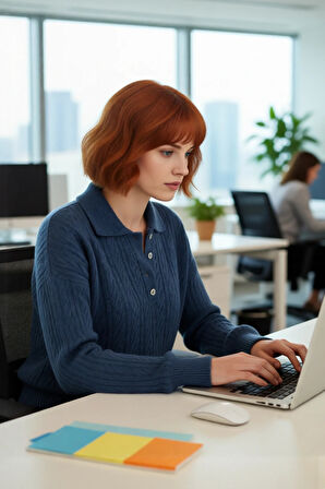 Kadın Kışlık Oversize Polo Yaka Saç Örgü Triko Kazak Düşük Uzun Kollu Basic Rahat Tasarım Kaliteli