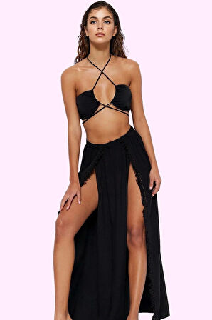 Kadın Yazlık Plaj Etek; A line Maxi Boy Viskon Günlük Kombinler Yaz Aylarının Vazgeçilmezi