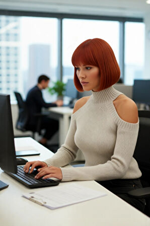 Kadınlara Özel Simli Selanik Dokuma Dik Yaka Omuz Dekolteli Triko Kazak Kış Kombinleri İçin