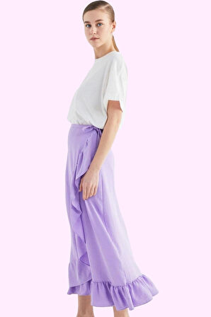 Kadın Yazlık Maxi Etek Dokuma Kumaş Anvelop Sarong Kesim Renk Günlük Kullanım Modern Tasarım