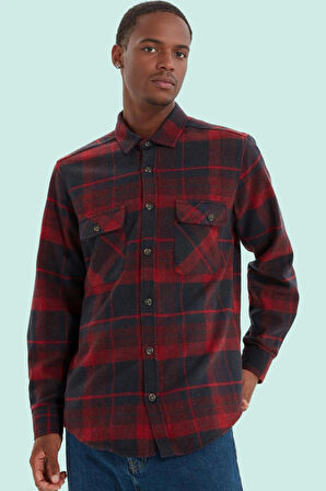 Erkek Kışlık Oduncu Gömlek Ekose Desenli Sıcak Tutma Özelliği Günlük Kullanım Modern Tasarım